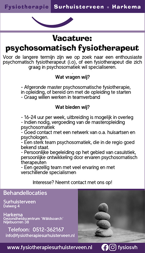 vacature Psychosomatisch 2022
